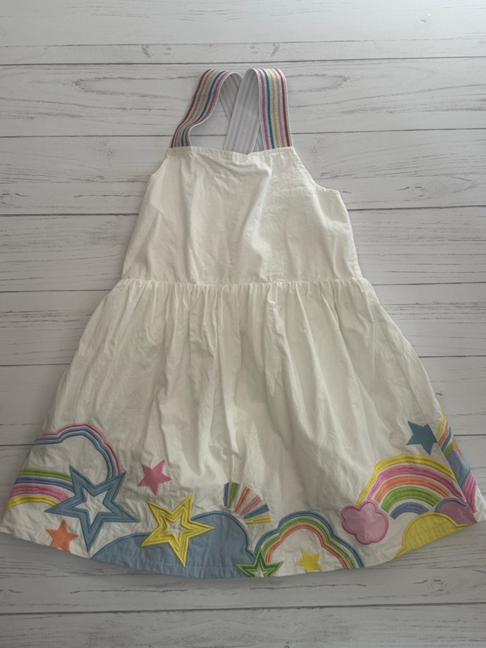 White Rainbow & Stars Girls' Sundress